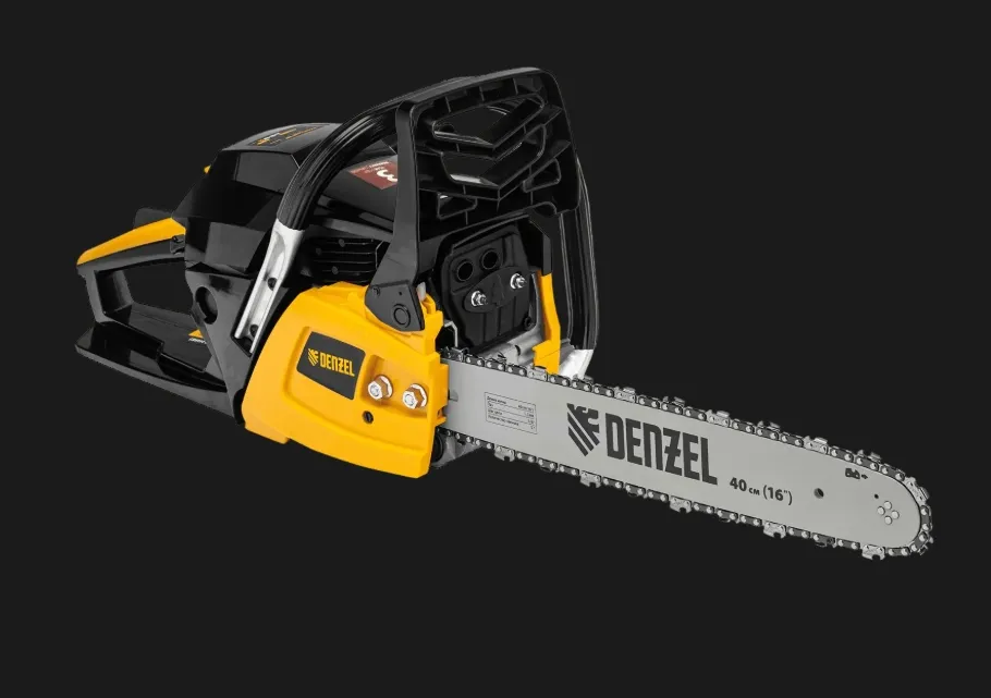 Купить Пила цепная бензиновая DENZEL DGS-4516, шина 40 см, 3 л.с, шаг 3/8, 57 звеньев